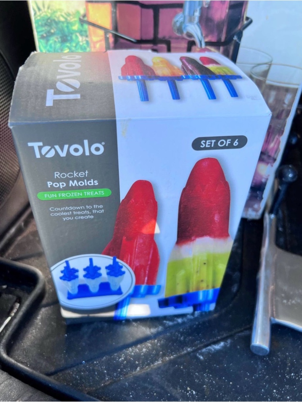NEW in BOX Tovolo Rocket Pop Molds - Red & Blue NEW set of 6 In Box